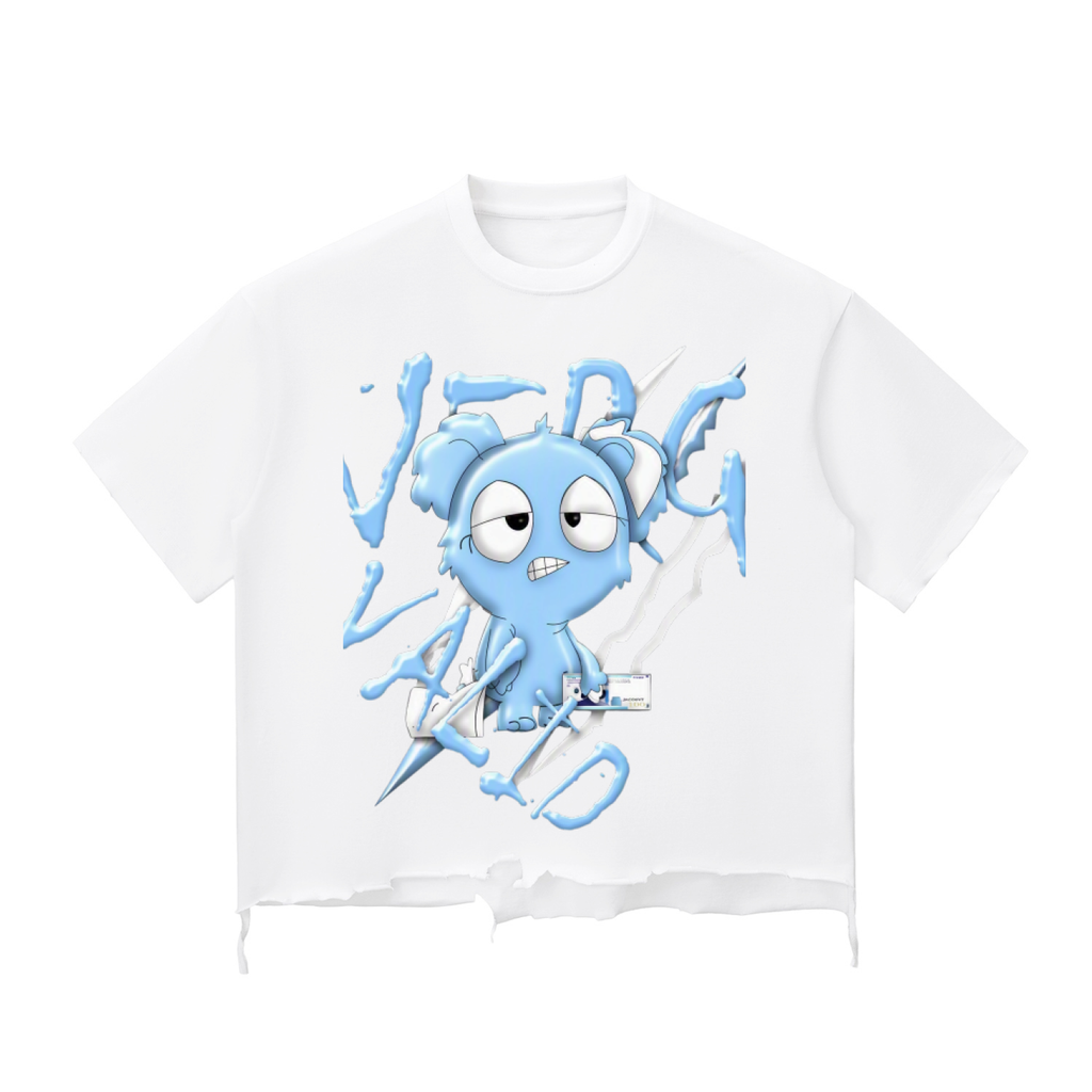 Loopy lavi snow Wash Raw-Hem Boxy T-shirt