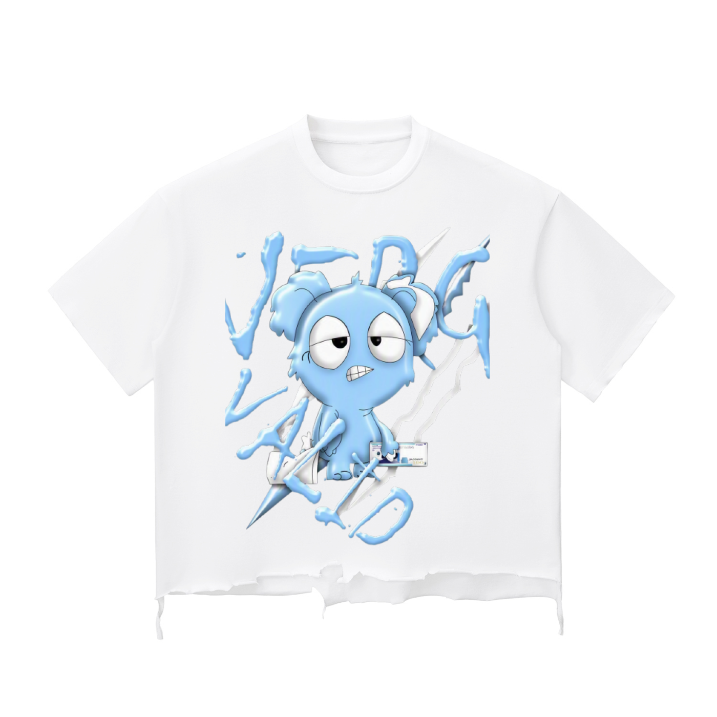 Loopy lavi snow Wash Raw-Hem Boxy T-shirt