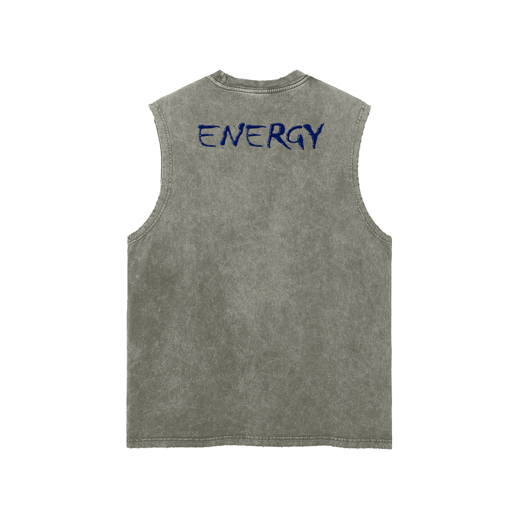 Loopy Lavi Snow Washed Frayed Hem Tank Top