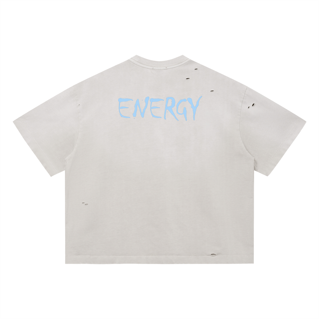 Loopy Lavi Vintage Washed Distressed Boxy Oversized T-Shirt