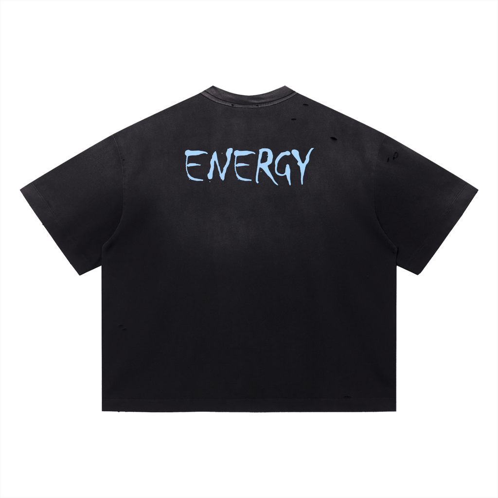 Loopy Lavi Vintage Washed Distressed Boxy Oversized T-Shirt
