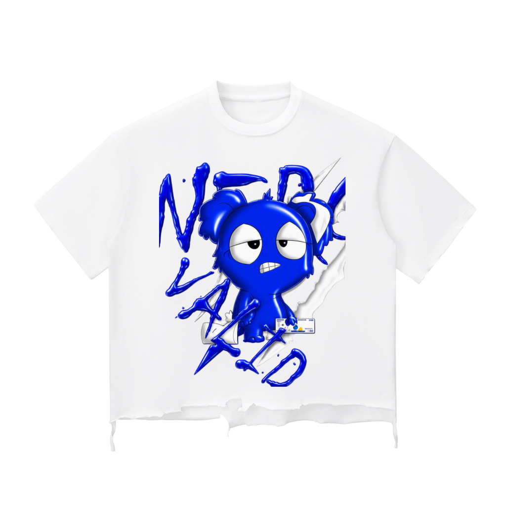 Loopy Lavi Snow Wash Raw-Hem Boxy T-shirt