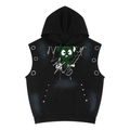 Unisex Vintage Wash Sun Fade Sleeveless Hoodie