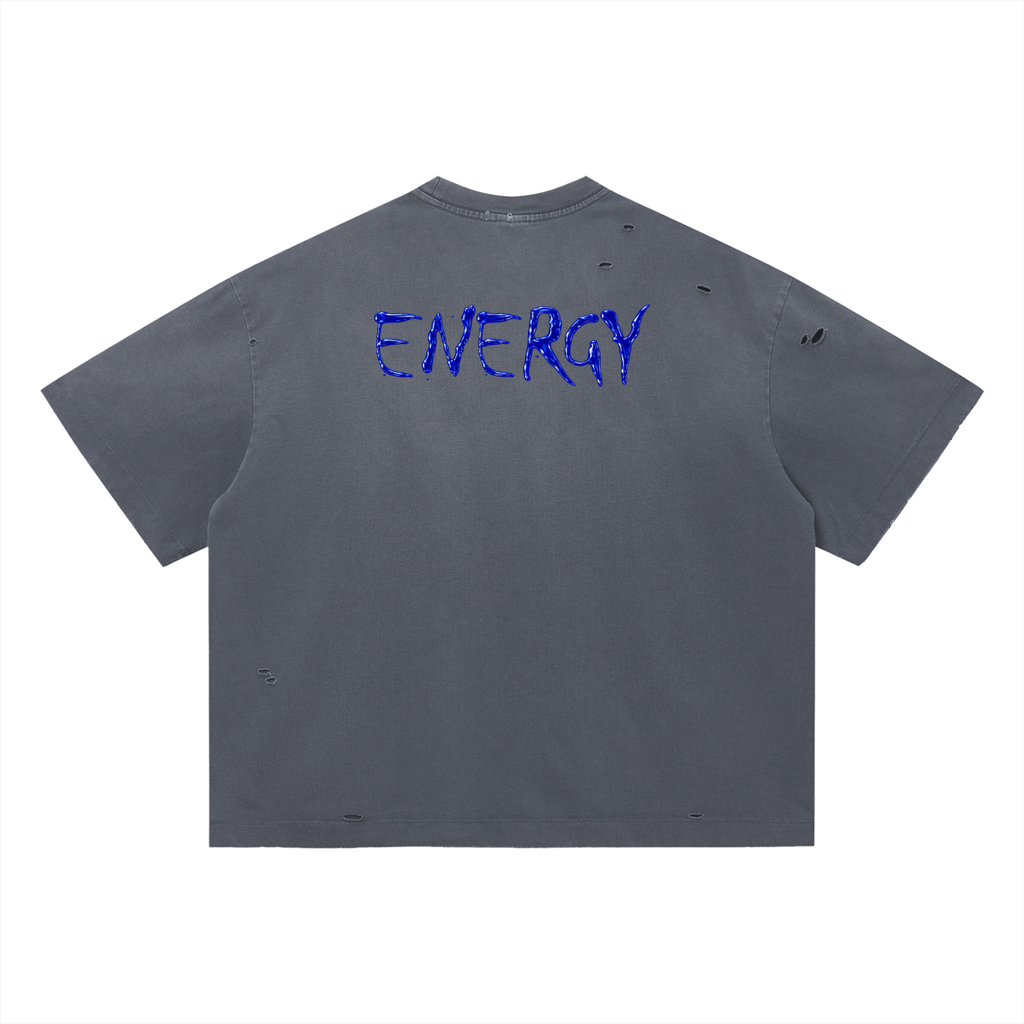 Loopy Lavi Vintage Washed Distressed Boxy Oversized T-Shirt