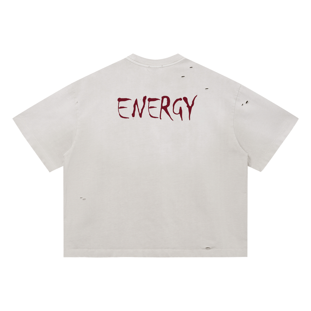 Loopy Lavi Vintage Washed Distressed Boxy Oversized T-Shirt