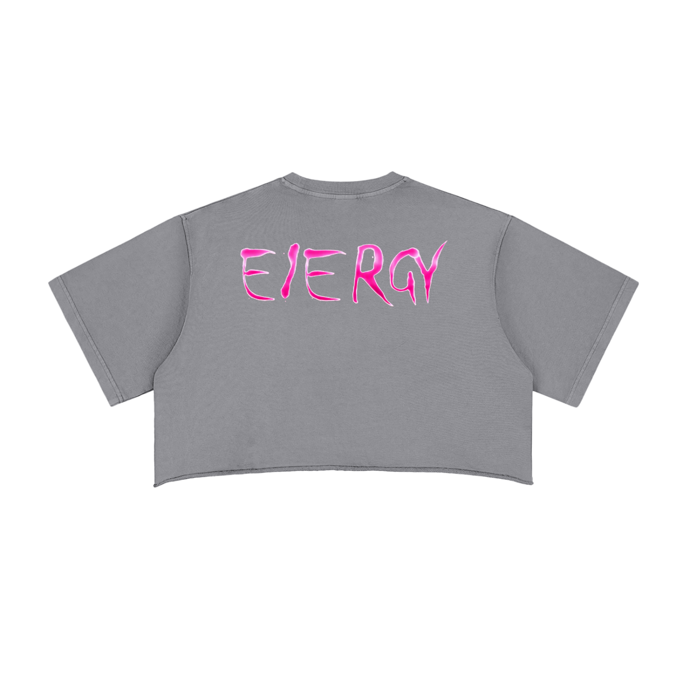 Loopy lavi Snow Washed Raw Edge Crop Top