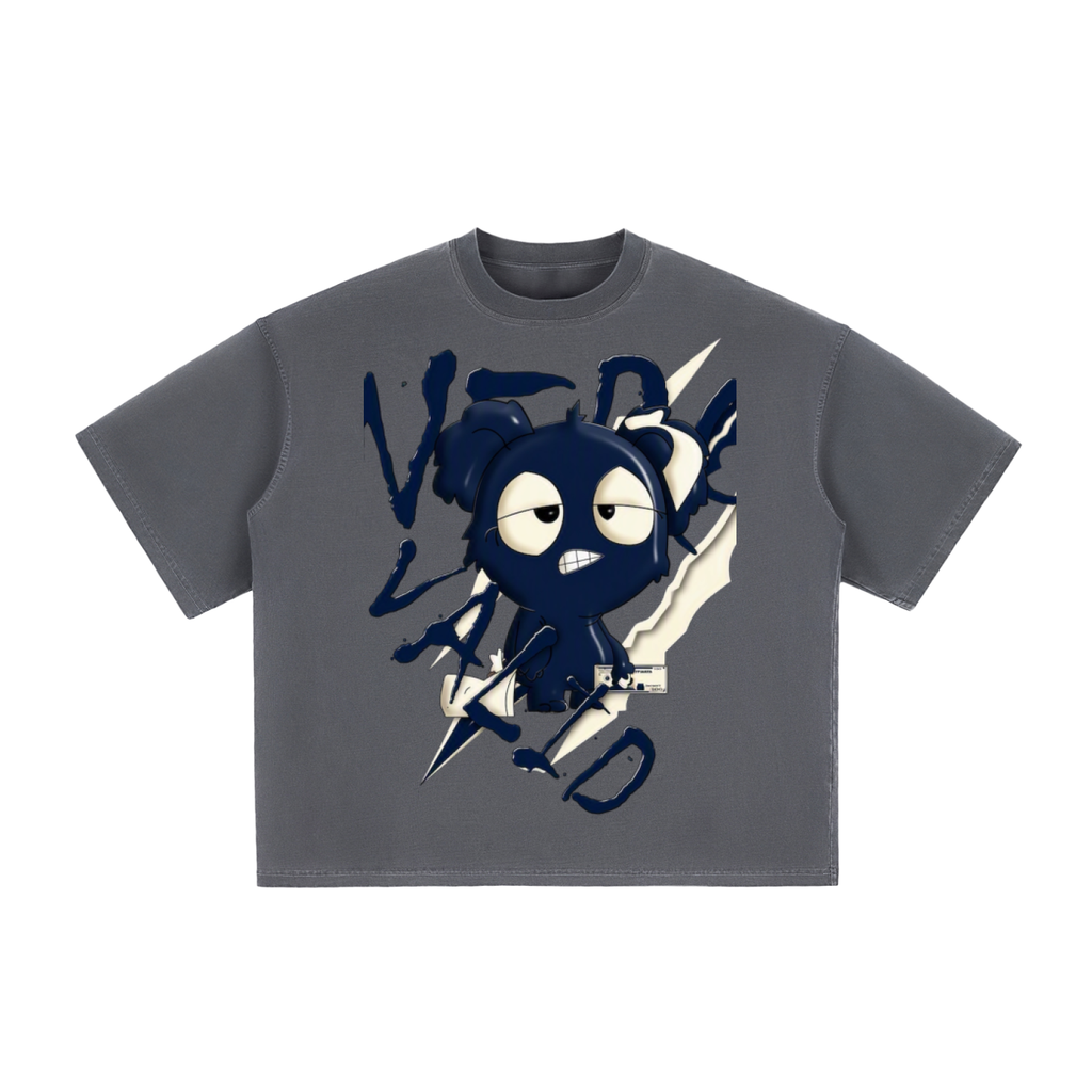 Navy “collection” Vintage Washed Boxy T-Shirt