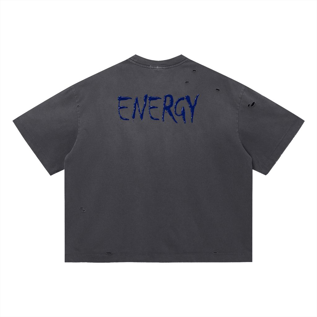 Loopy Lavi Vintage Washed Distressed Boxy Oversized T-Shirt