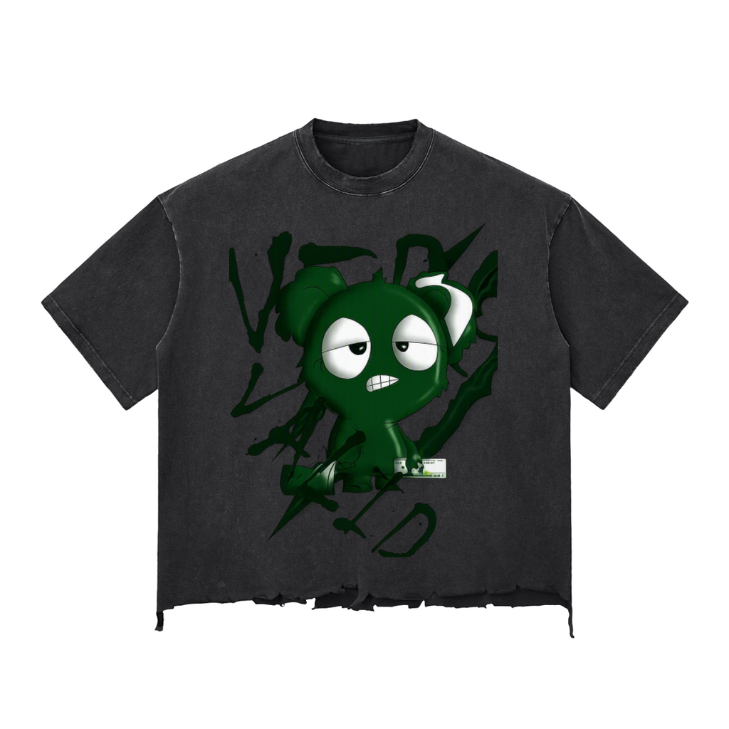 Loopy Lavi Snow Wash Raw-Hem Boxy T-shirt