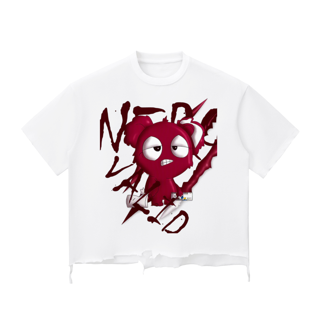 Loopy Lavi Snow Wash Raw-Hem Boxy T-shirt