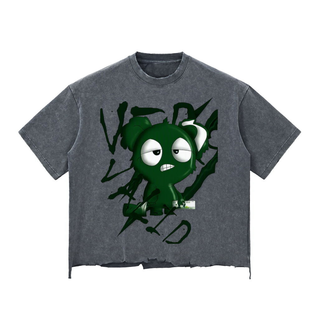 Loopy Lavi Snow Wash Raw-Hem Boxy T-shirt