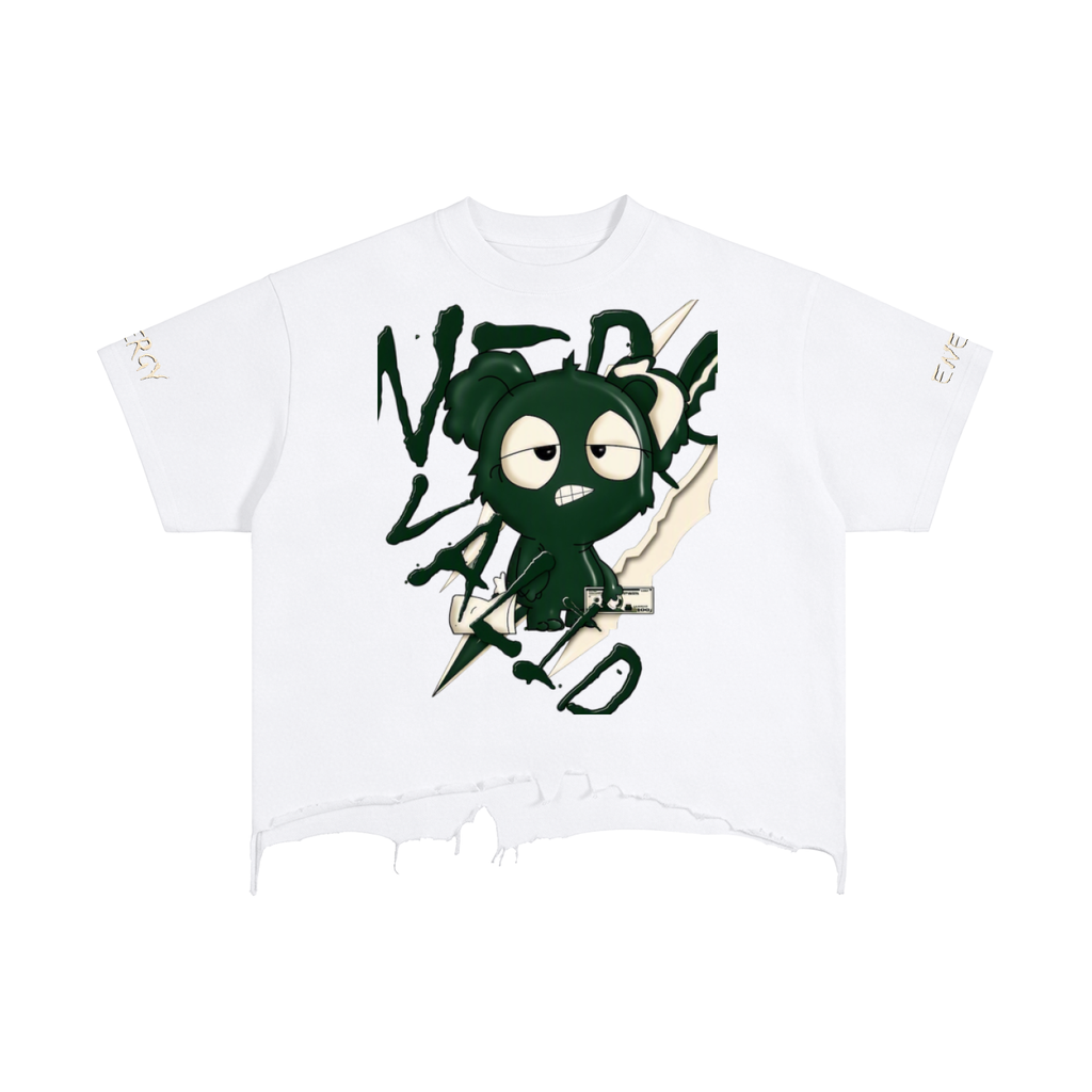 Vintage Wash Boxy Distressed Hem T-Shirt