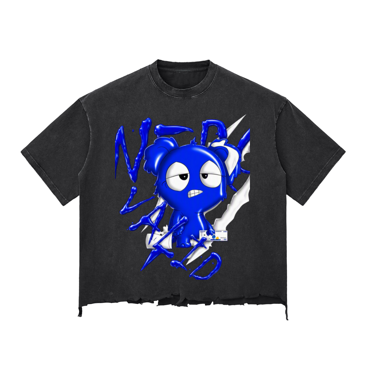 Loopy Lavi Snow Wash Raw-Hem Boxy T-shirt