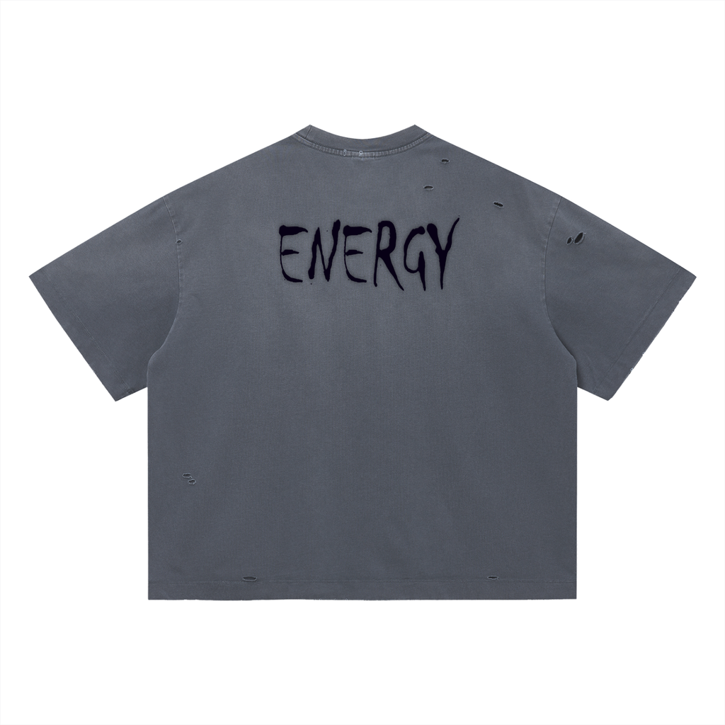 Loopy Lavi Vintage Washed Distressed Boxy Oversized T-Shirt
