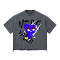 Loopy lavi Snow Wash Raw-Hem Boxy T-shirt
