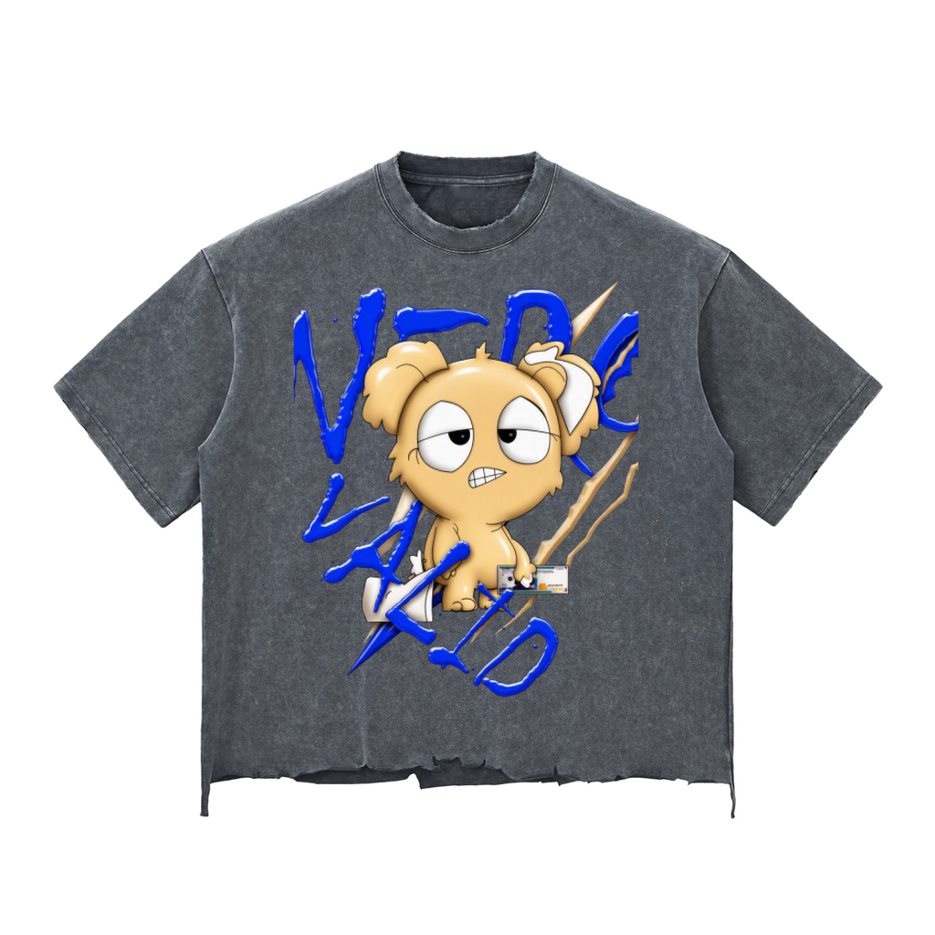 Loopy Lavi Snow Wash Raw-Hem Boxy T-shirt