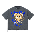 Loopy Lavi Snow Wash Raw-Hem Boxy T-shirt