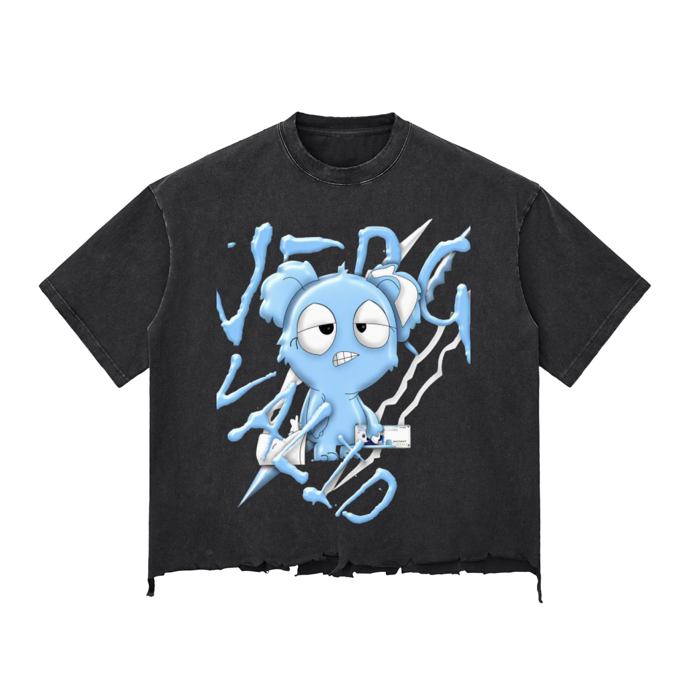 Loopy lavi snow Wash Raw-Hem Boxy T-shirt
