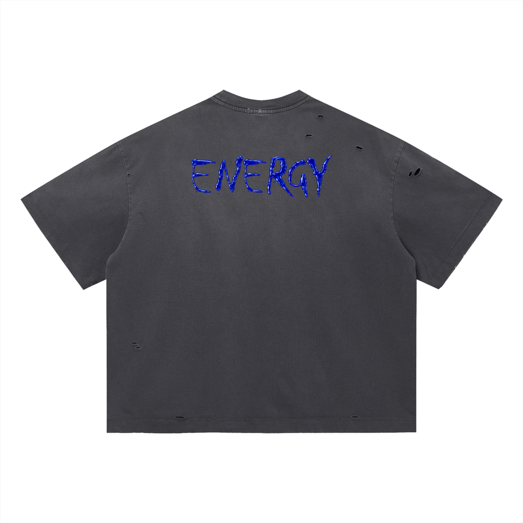 Loopy Lavi Vintage Washed Distressed Boxy Oversized T-Shirt