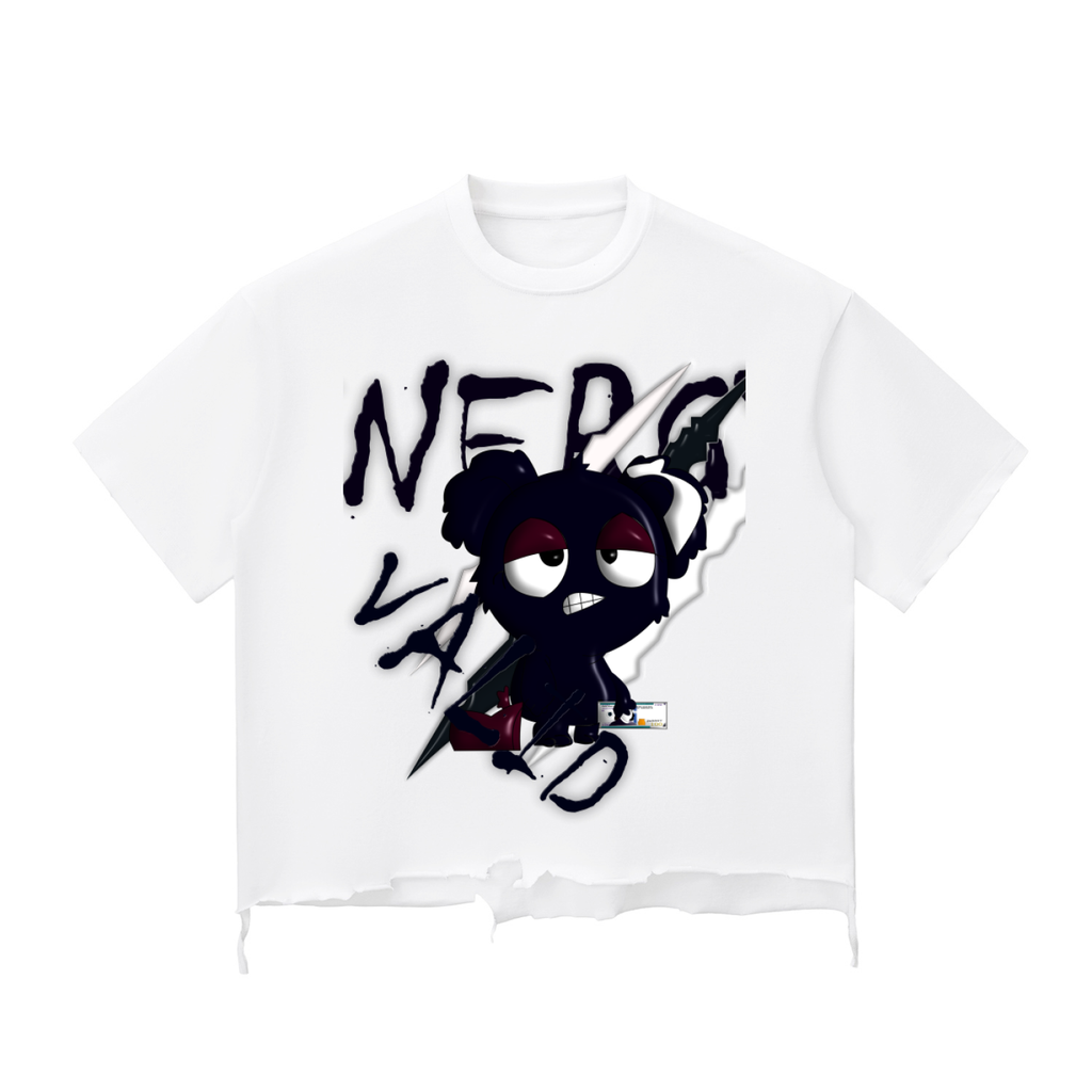 Loopylavi Snow Wash Raw-Hem Boxy T-shirt